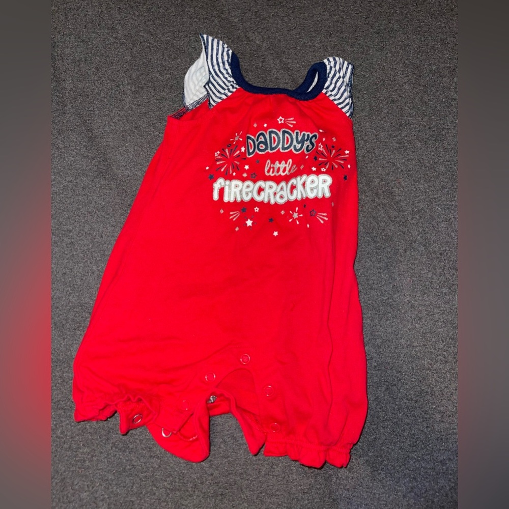 Daddy’s little firecracker romper